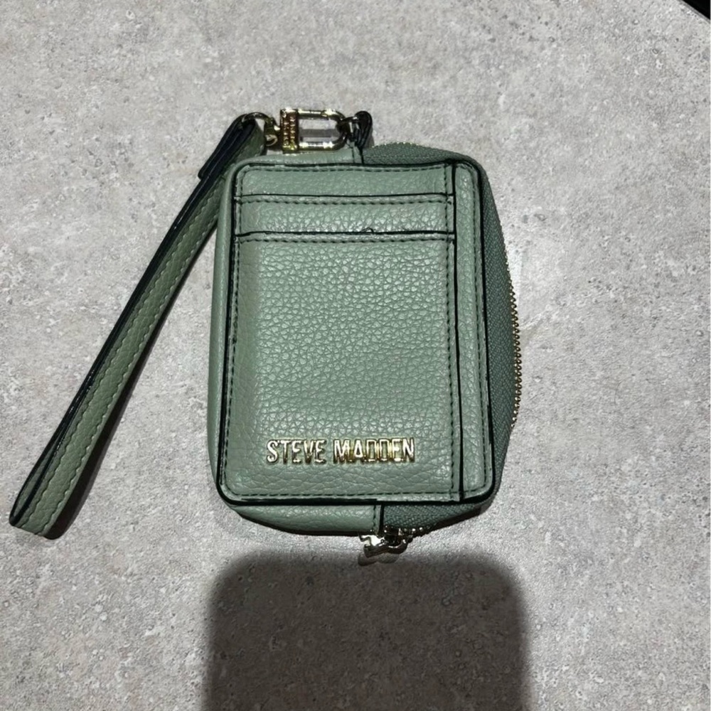 Steve Madden Olive Wristlet with Gold Accents